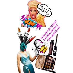 💄 M•A•C 5 pcs nudity set FREE gift included!